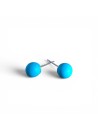 Tyrkysově modré kulaté pecky | Ručně vyráběné náušnice CAMELIN